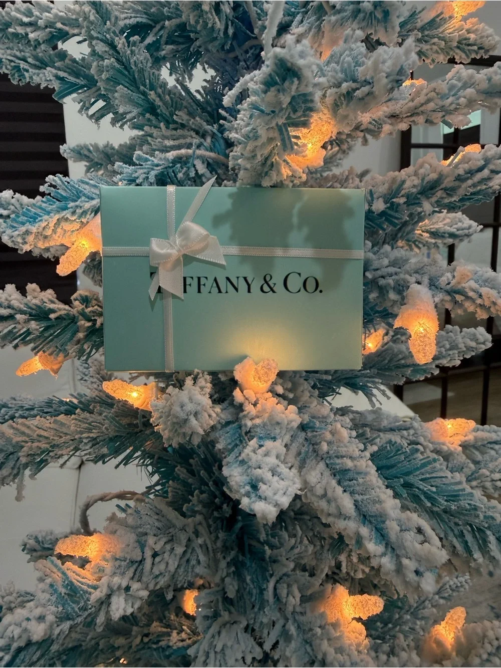 Set of 7 Tiffany and Co handmade Christmas ornaments.